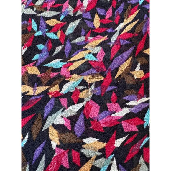 Fun2Fun Sheer 3/4 Sleeve Confetti Print Split Neck Blouse Stitchfix Size 1XL - Picture 8 of 9